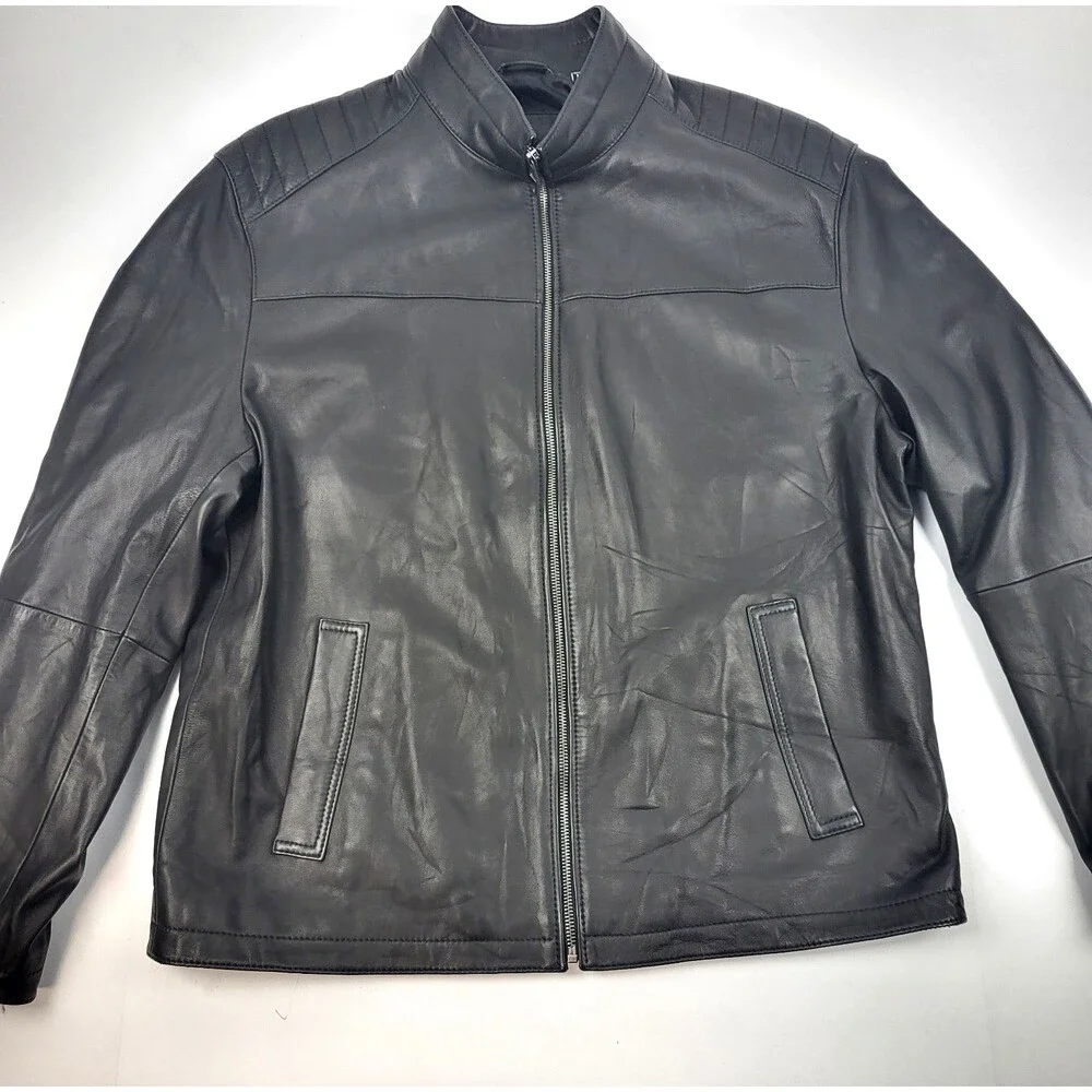 Murano Premium Leather Genuine jacket Lamb Skin Black